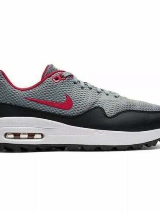 Nike Air Max 1 G Men\'s Golf Shoes/Cleats CI7576 002 Particle Grey Red SIZE 11.5 main image 6